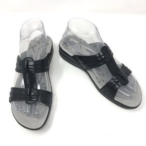 Bare Traps Justee Leather Sandals Black 7.5